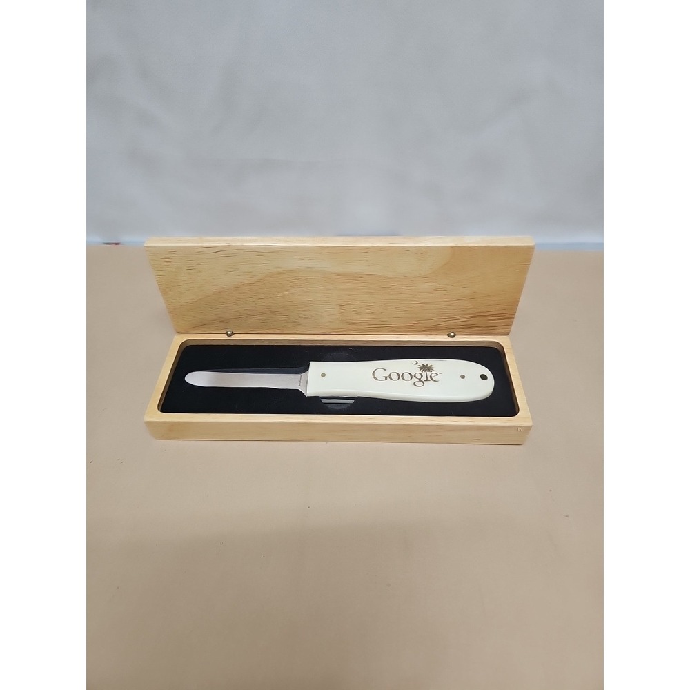 Sarge International Shucker Oyster Knife Natural Bone Handle In Wood Box GOOGLE
